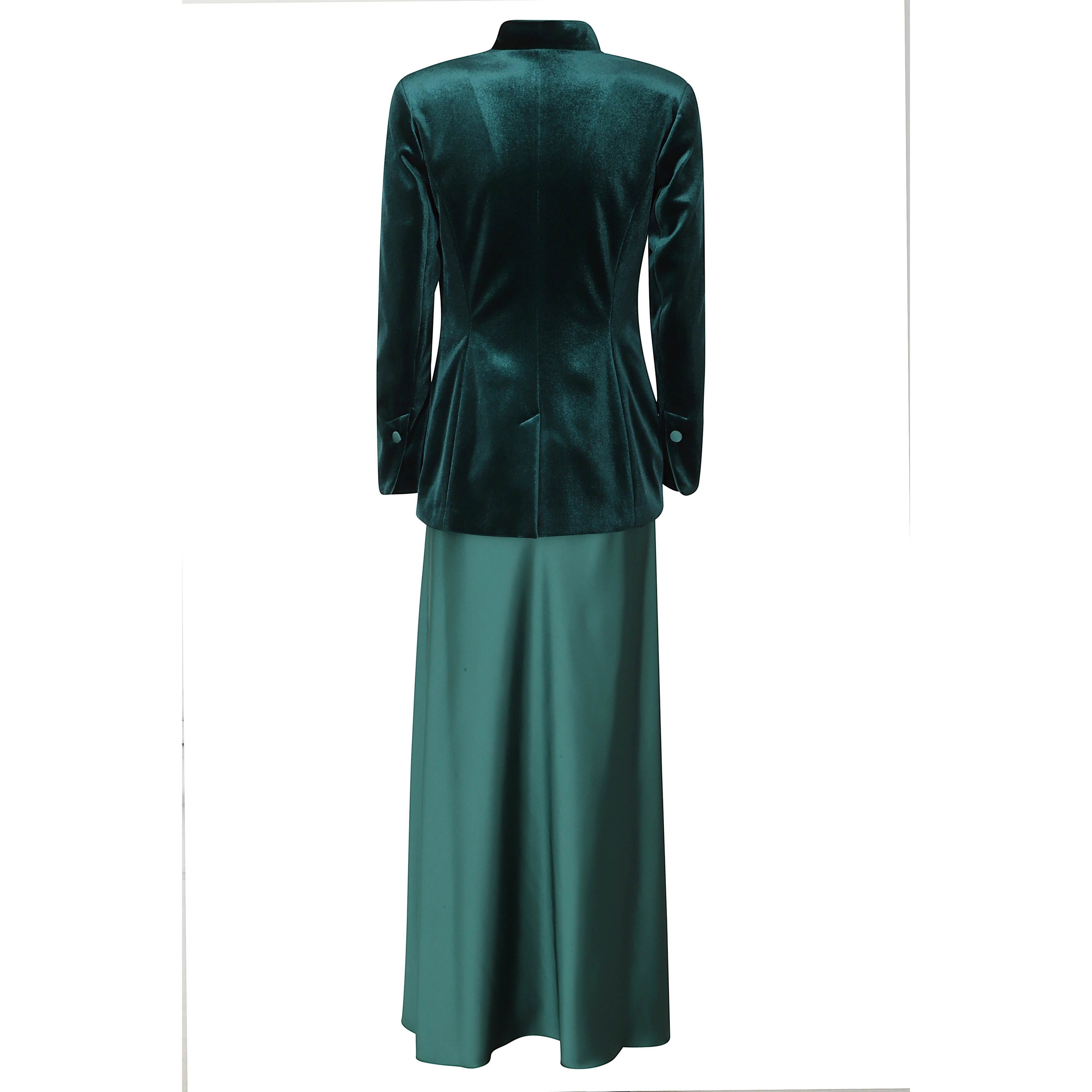 COMPLETO VELVET 3 PEZZI GIACCA TOP GONNA