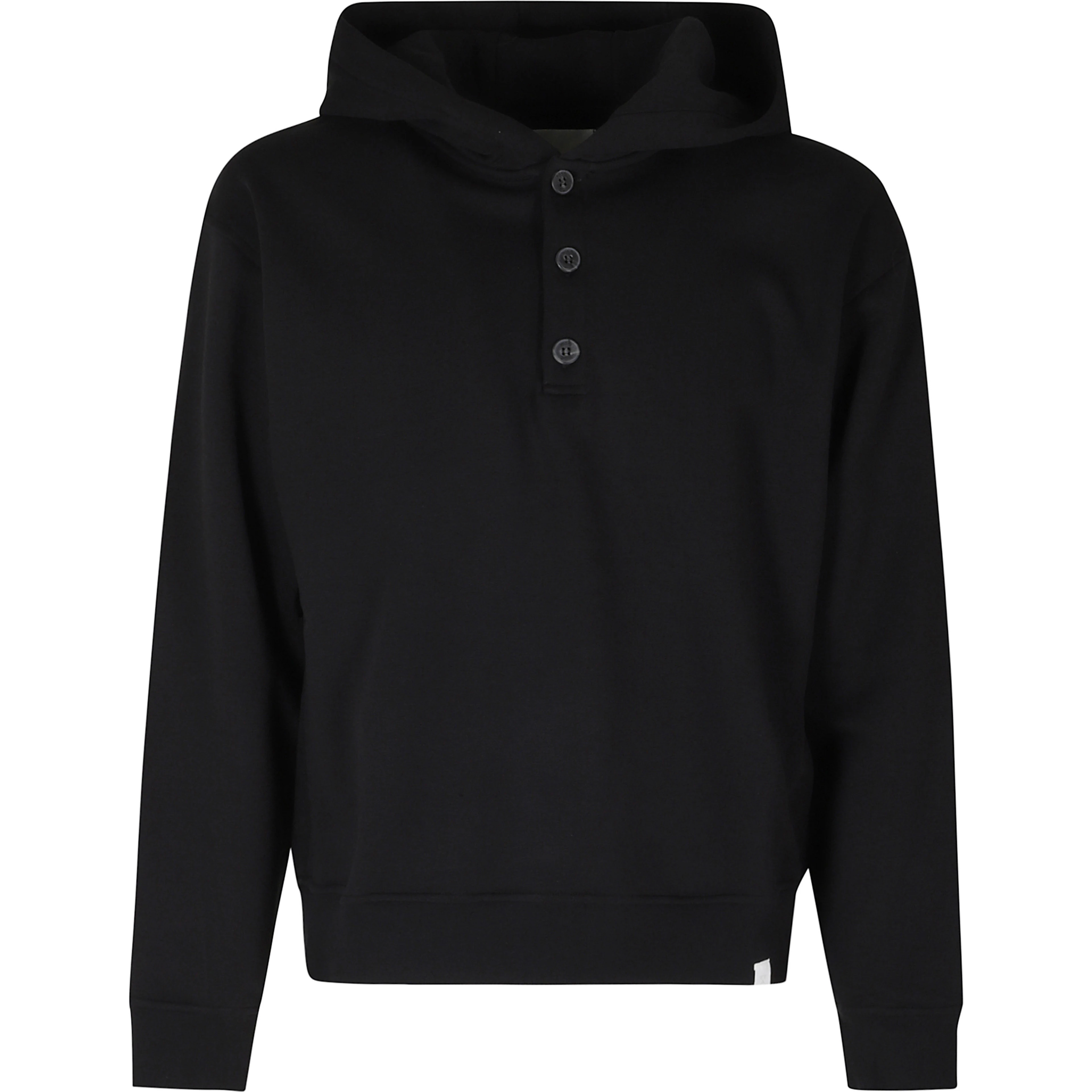 FELPA HOODIE CON BOTTONI JERSEY