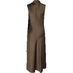 DRAPED SCARF TIE SLVLS DRESS