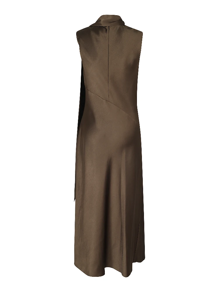 DRAPED SCARF TIE SLVLS DRESS alternative