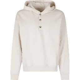 FELPA HOODIE CON BOTTONI JERSEY