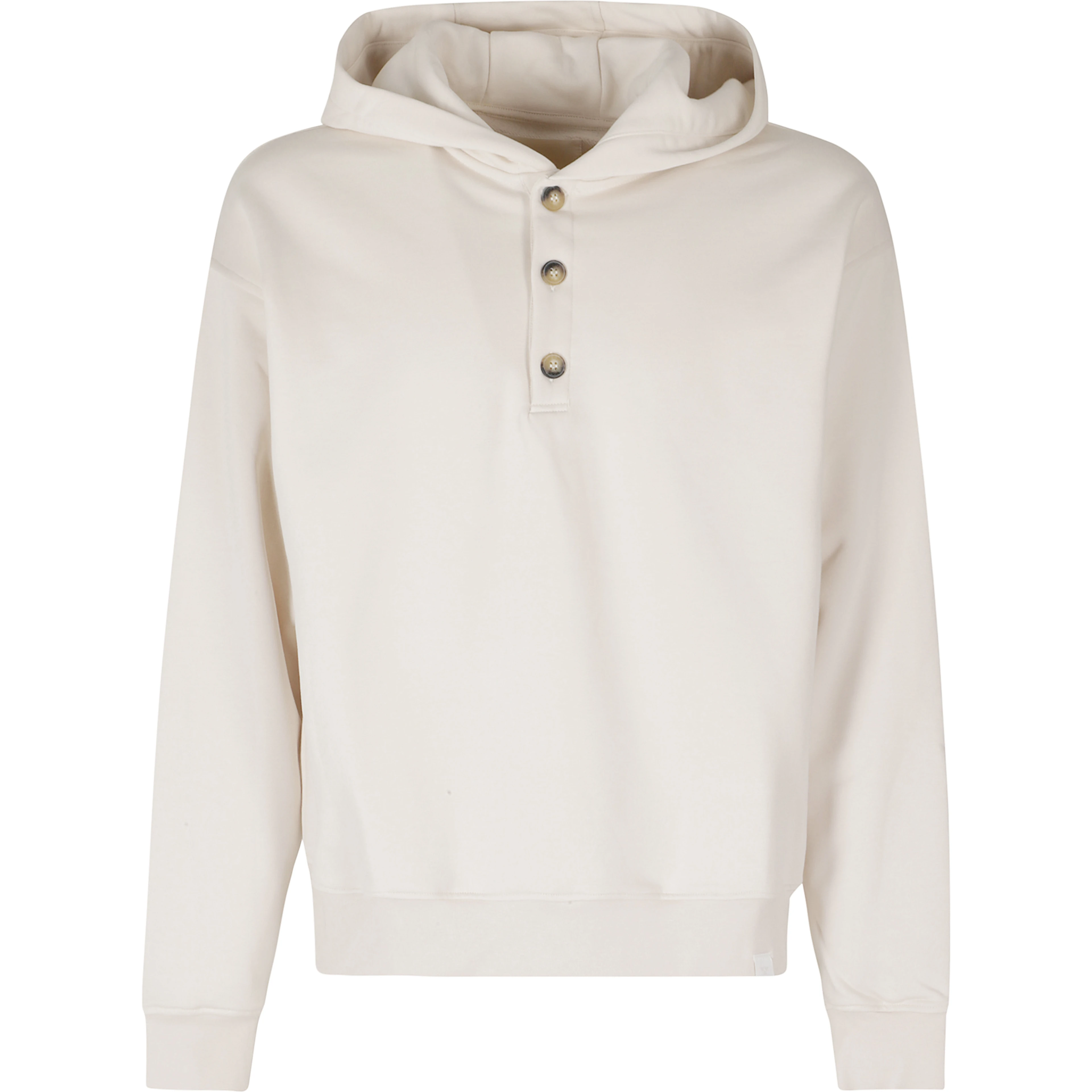 FELPA HOODIE CON BOTTONI JERSEY