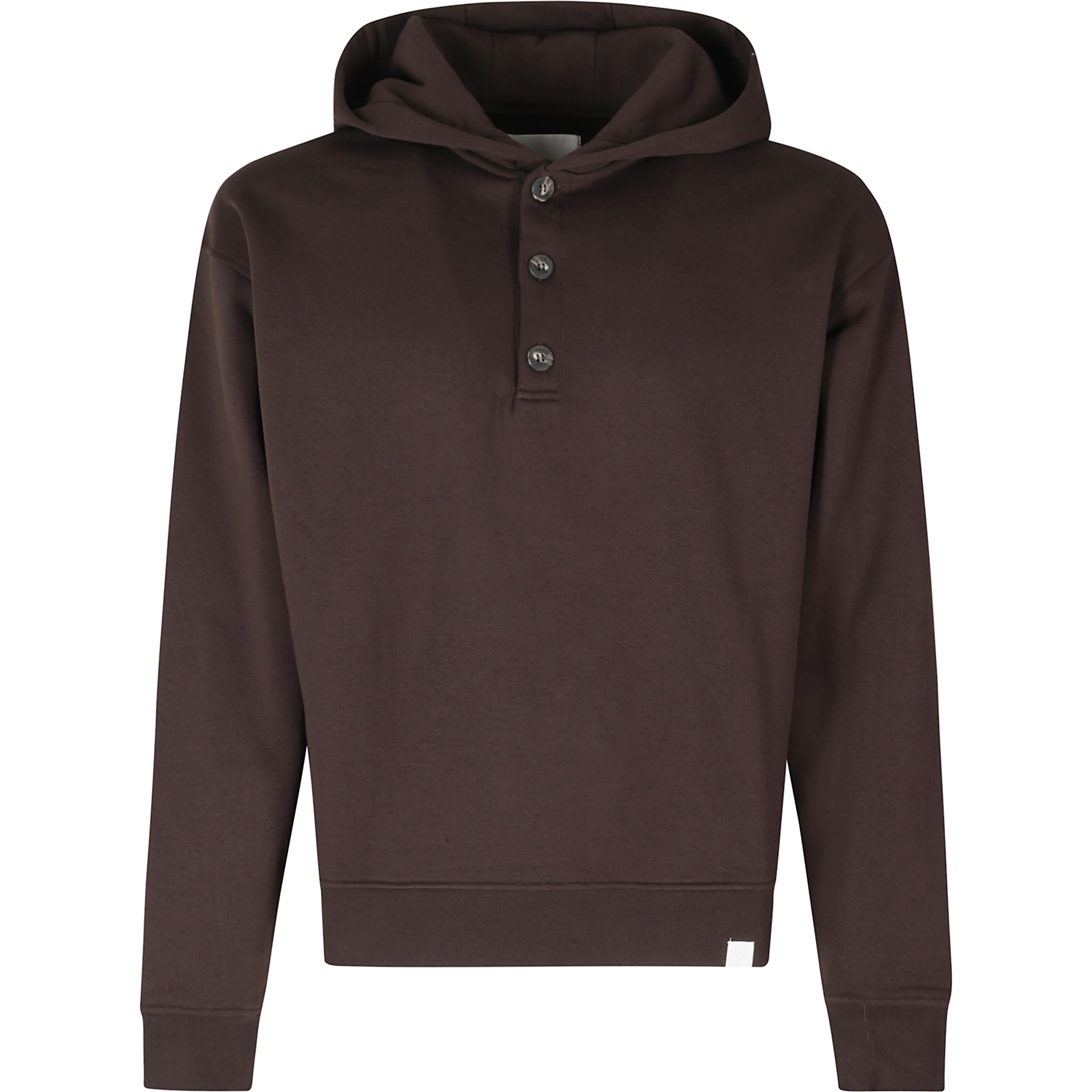 FELPA HOODIE CON BOTTONI JERSEY