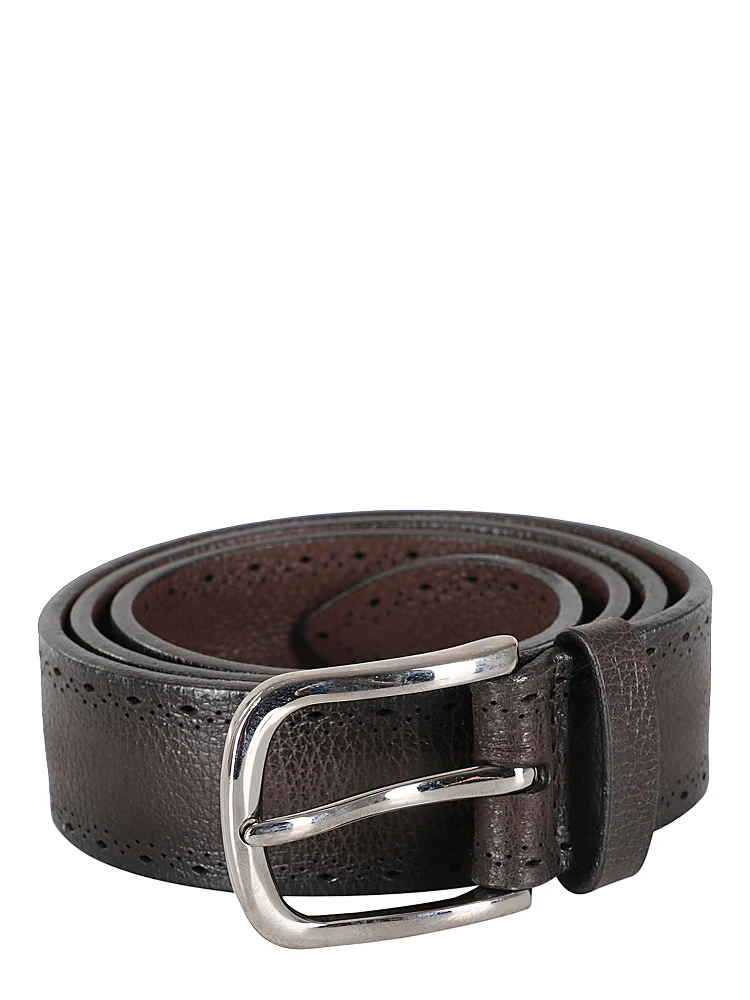 CINTURA CHEVRETTE IN PELLE BORDI TRAFORATI