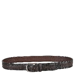 CINTURA CHEVRETTE IN PELLE BORDI TRAFORATI