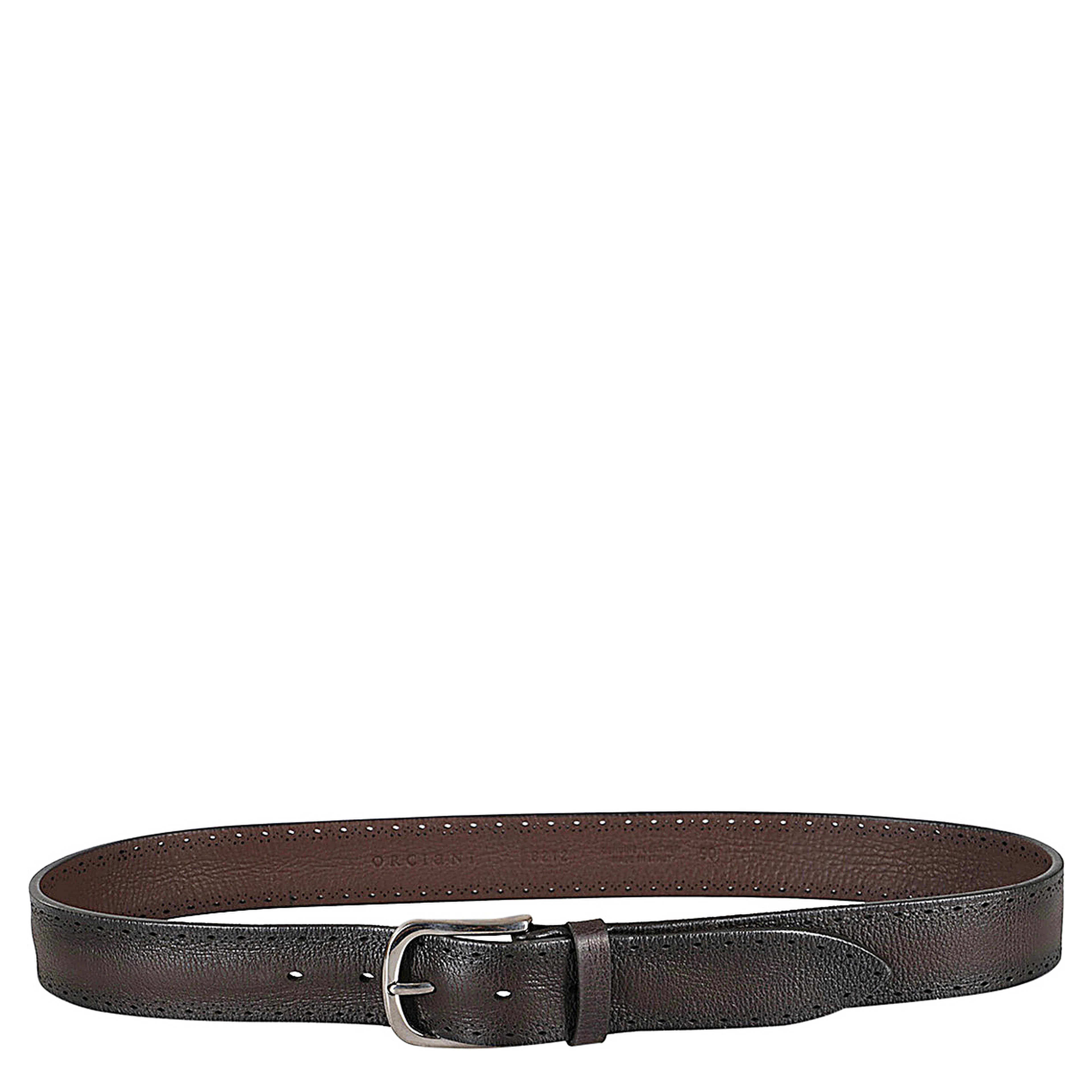 CINTURA CHEVRETTE IN PELLE BORDI TRAFORATI