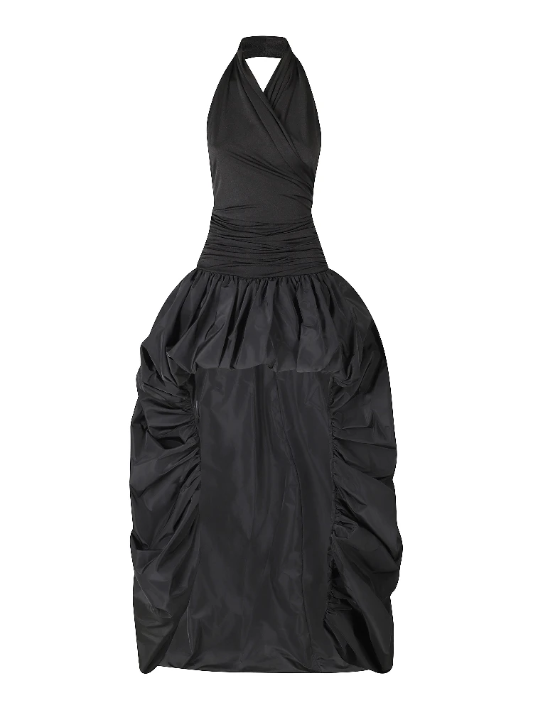 ALEXANDRA   HIGH LOW TAFFETA MAXI DRESS
