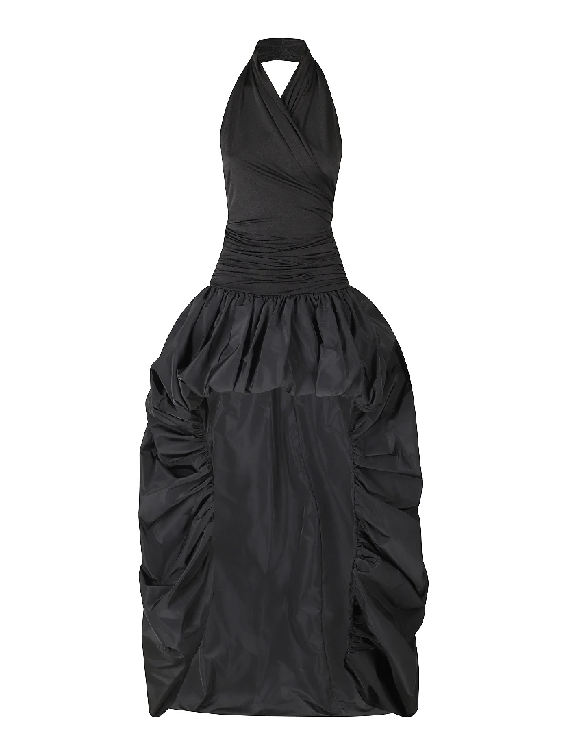 ALEXANDRA   HIGH LOW TAFFETA MAXI DRESS