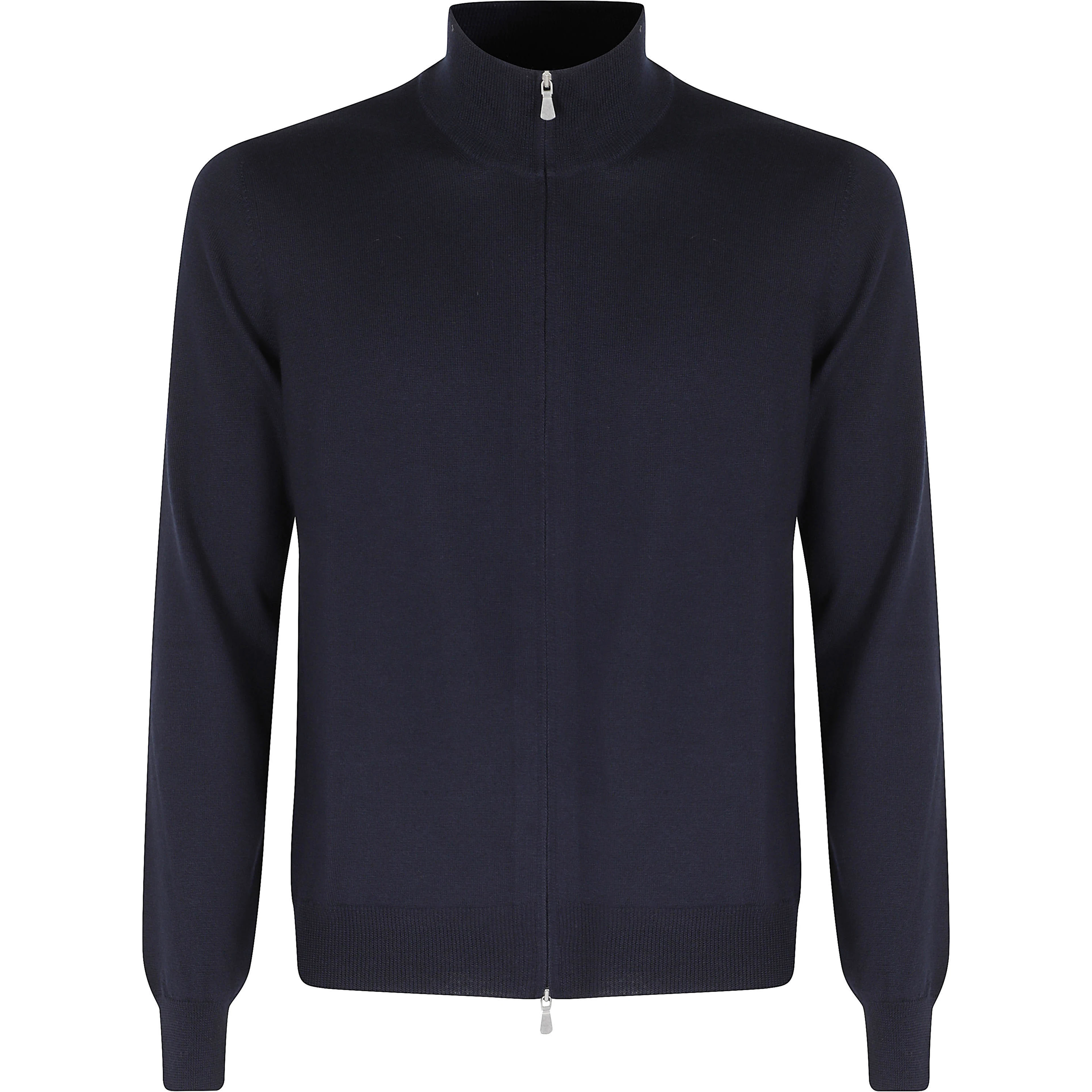 MAGLIA FULL ZIP 1 FILO MERINOS