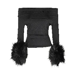 TYLA TOP   FAUX FUR DETAIL TOP