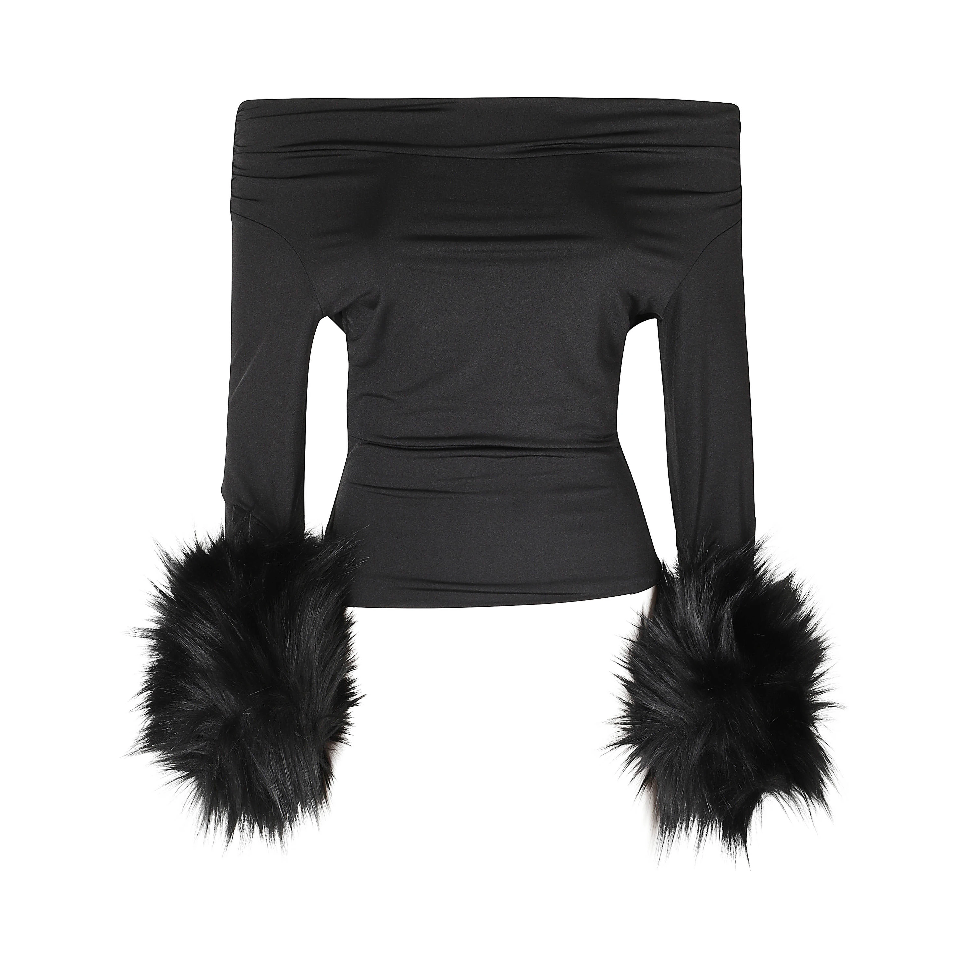 TYLA TOP   FAUX FUR DETAIL TOP