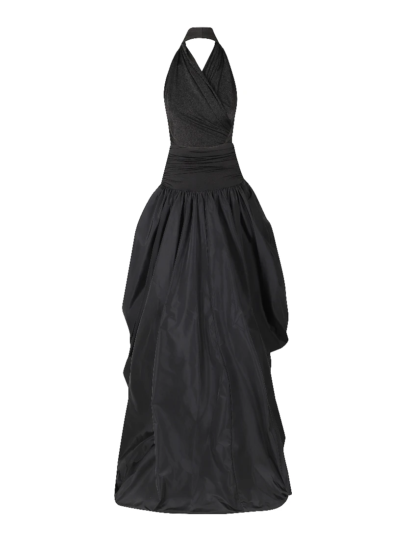 ALEXANDRA   HIGH LOW TAFFETA MAXI DRESS