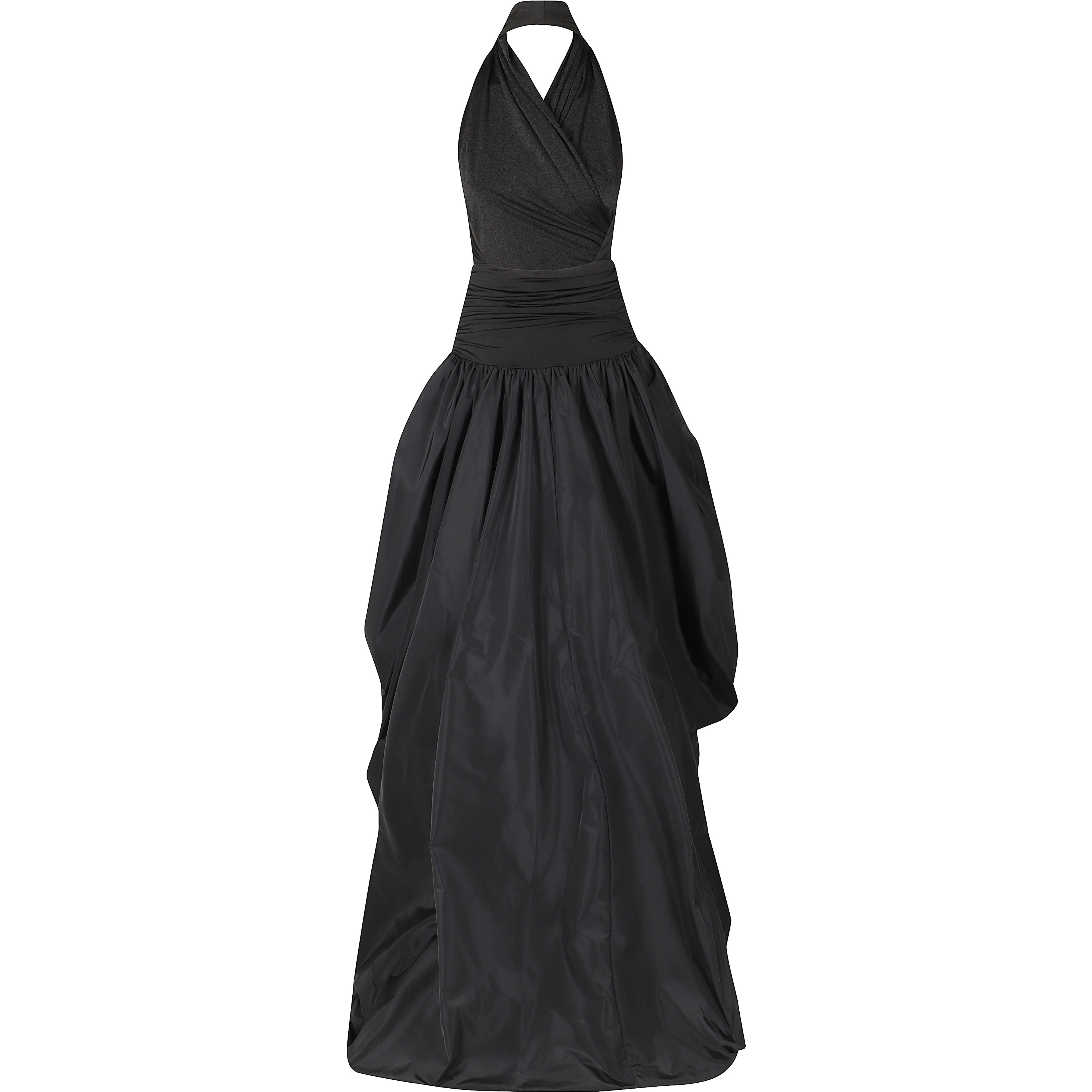 ALEXANDRA   HIGH LOW TAFFETA MAXI DRESS