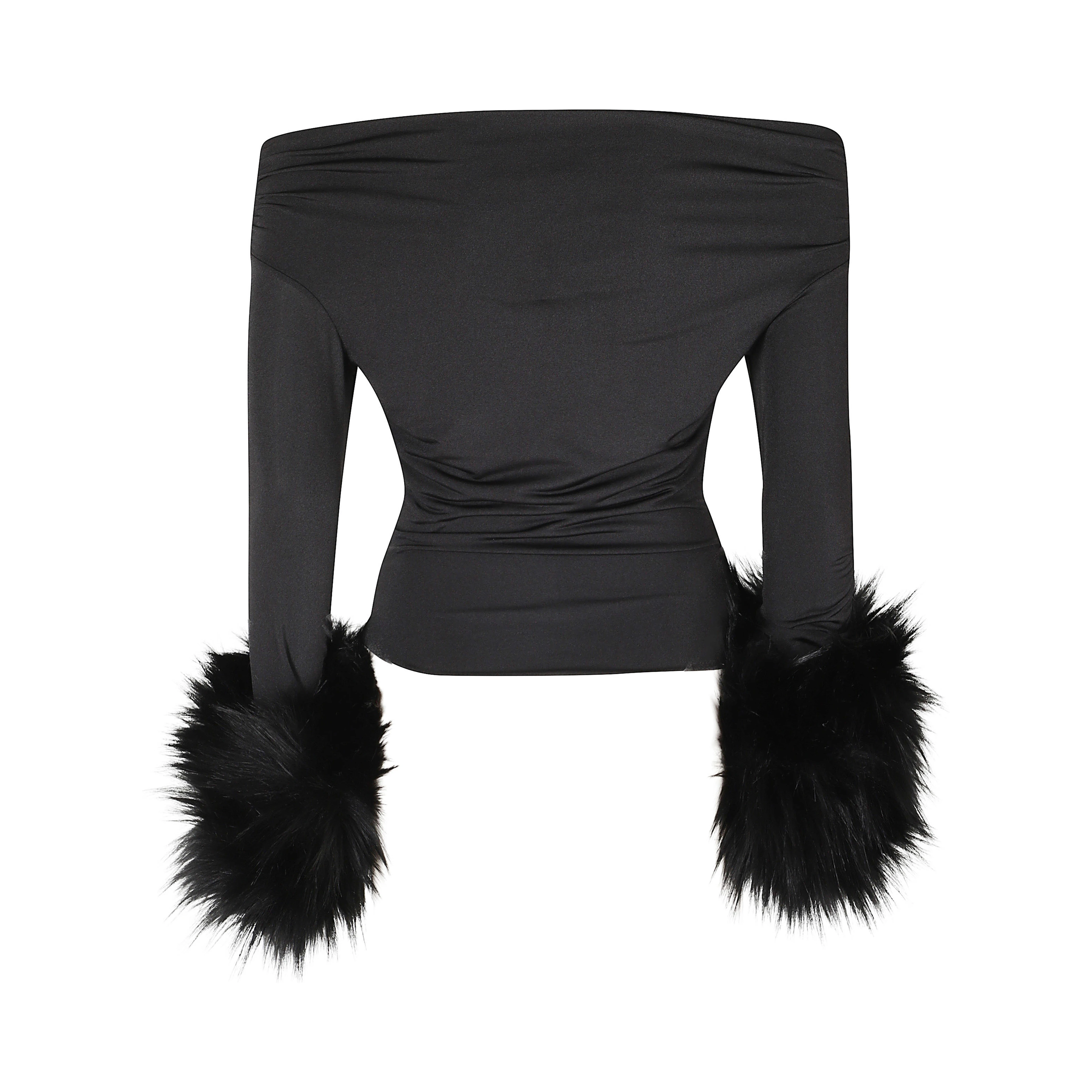 TYLA TOP   FAUX FUR DETAIL TOP