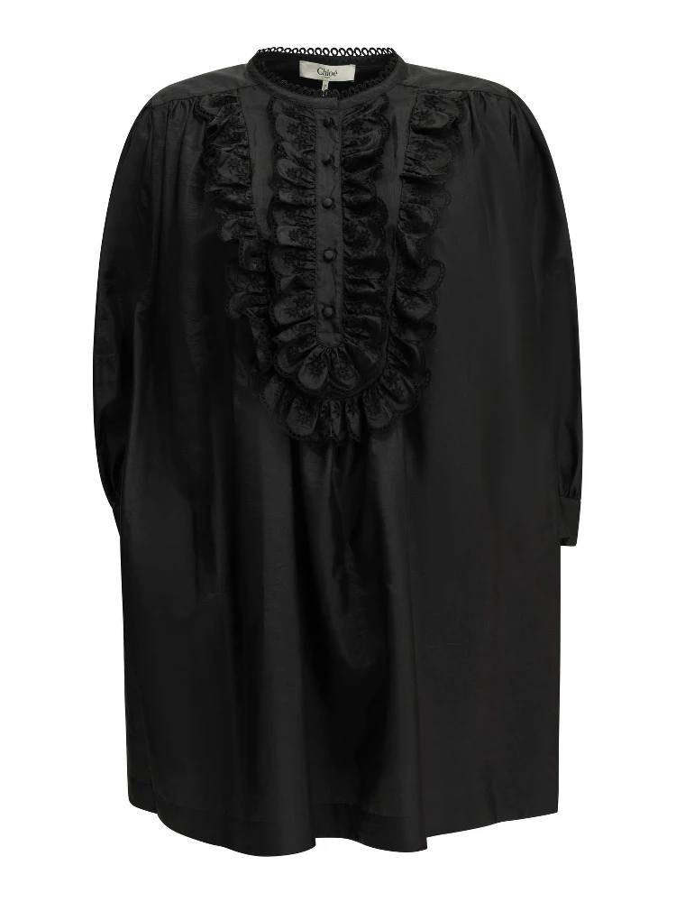 Short taffeta dress