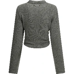 Cropped crew-neck sweater