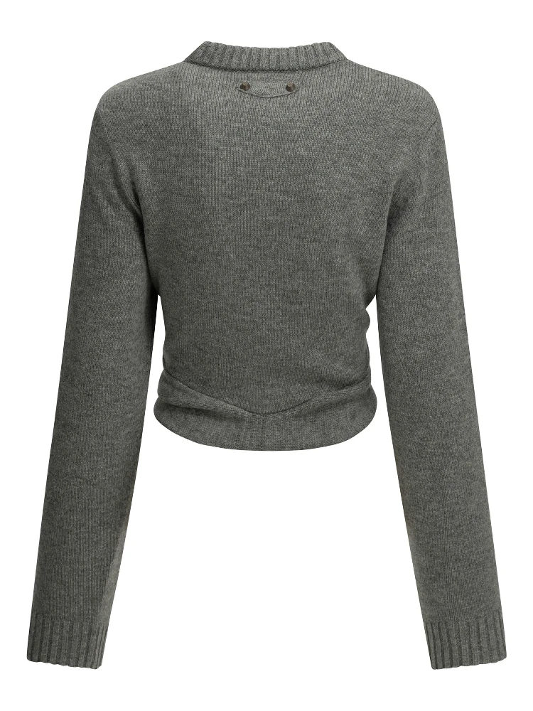 Cropped crew-neck sweater alternative