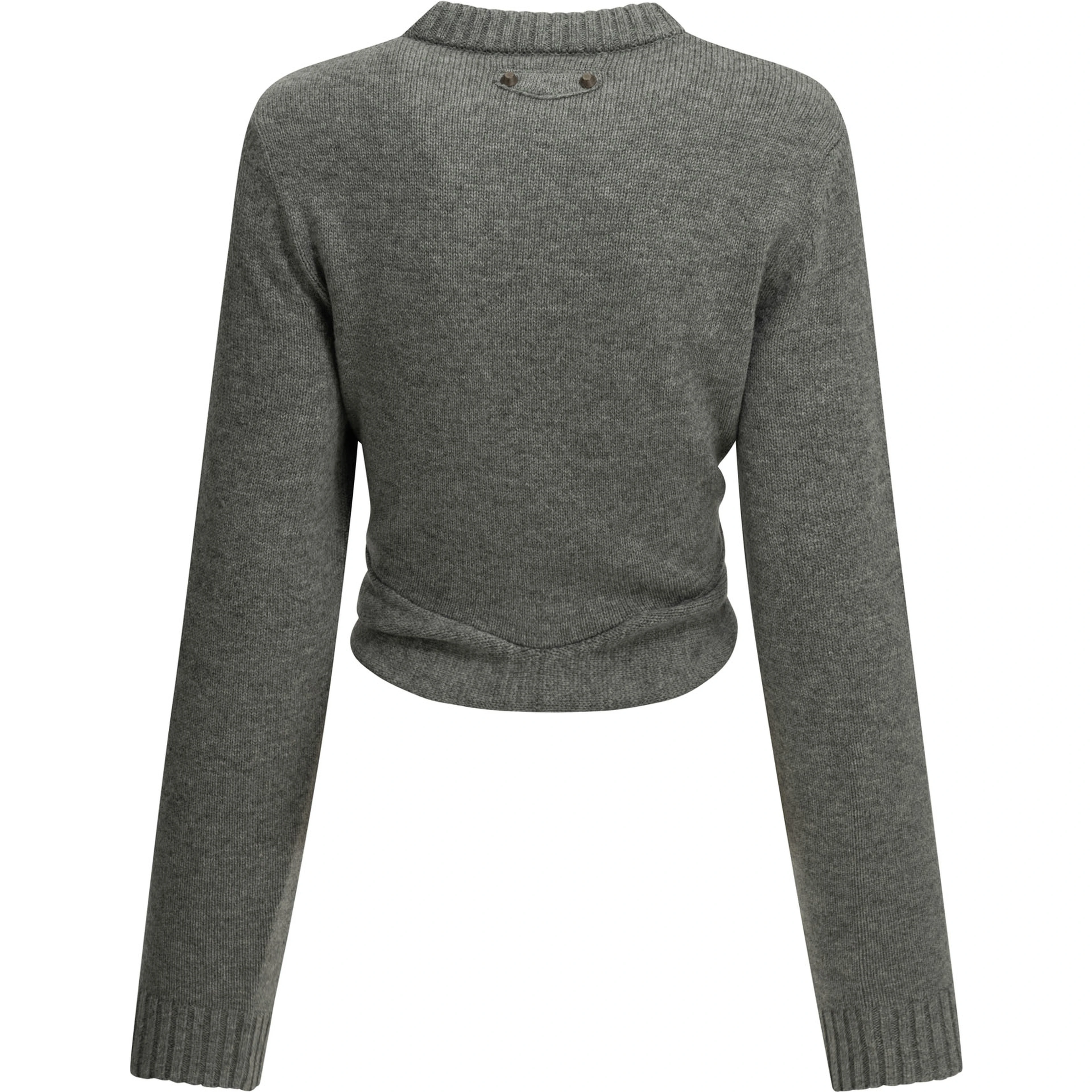 Cropped crew-neck sweater