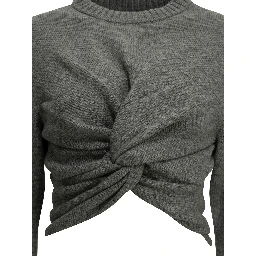 Cropped crew-neck sweater