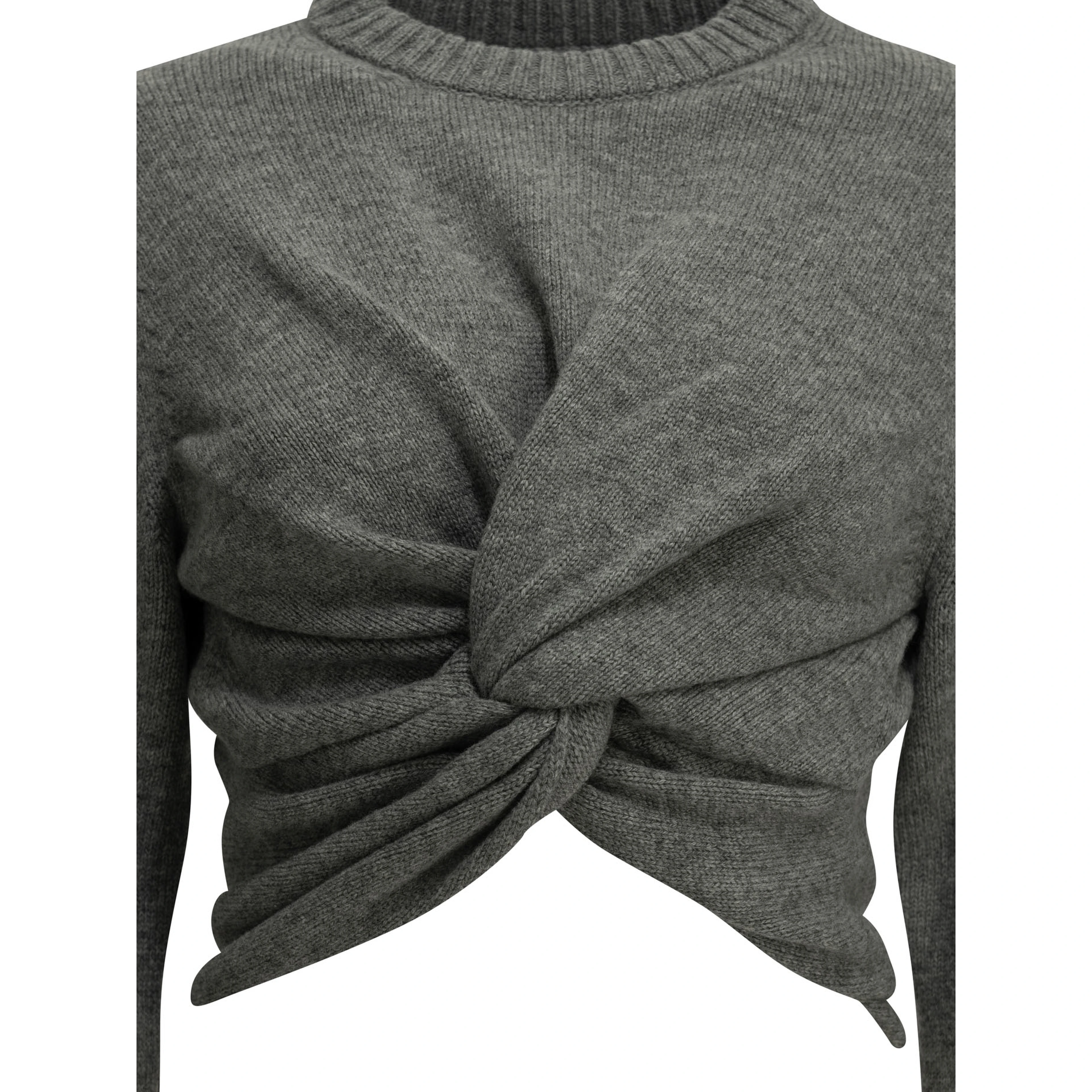 Cropped crew-neck sweater