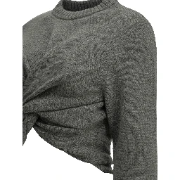 Cropped crew-neck sweater