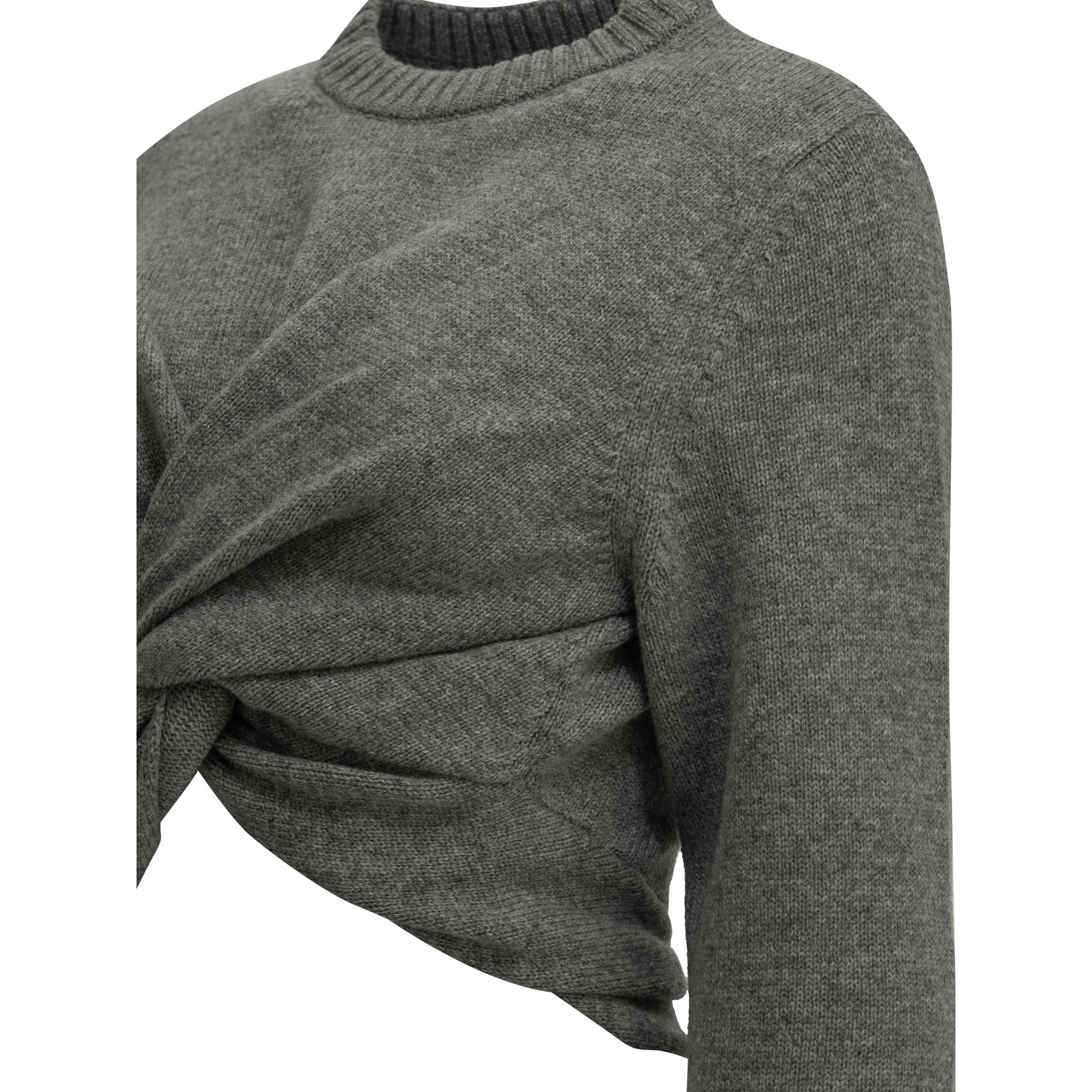 Cropped crew-neck sweater