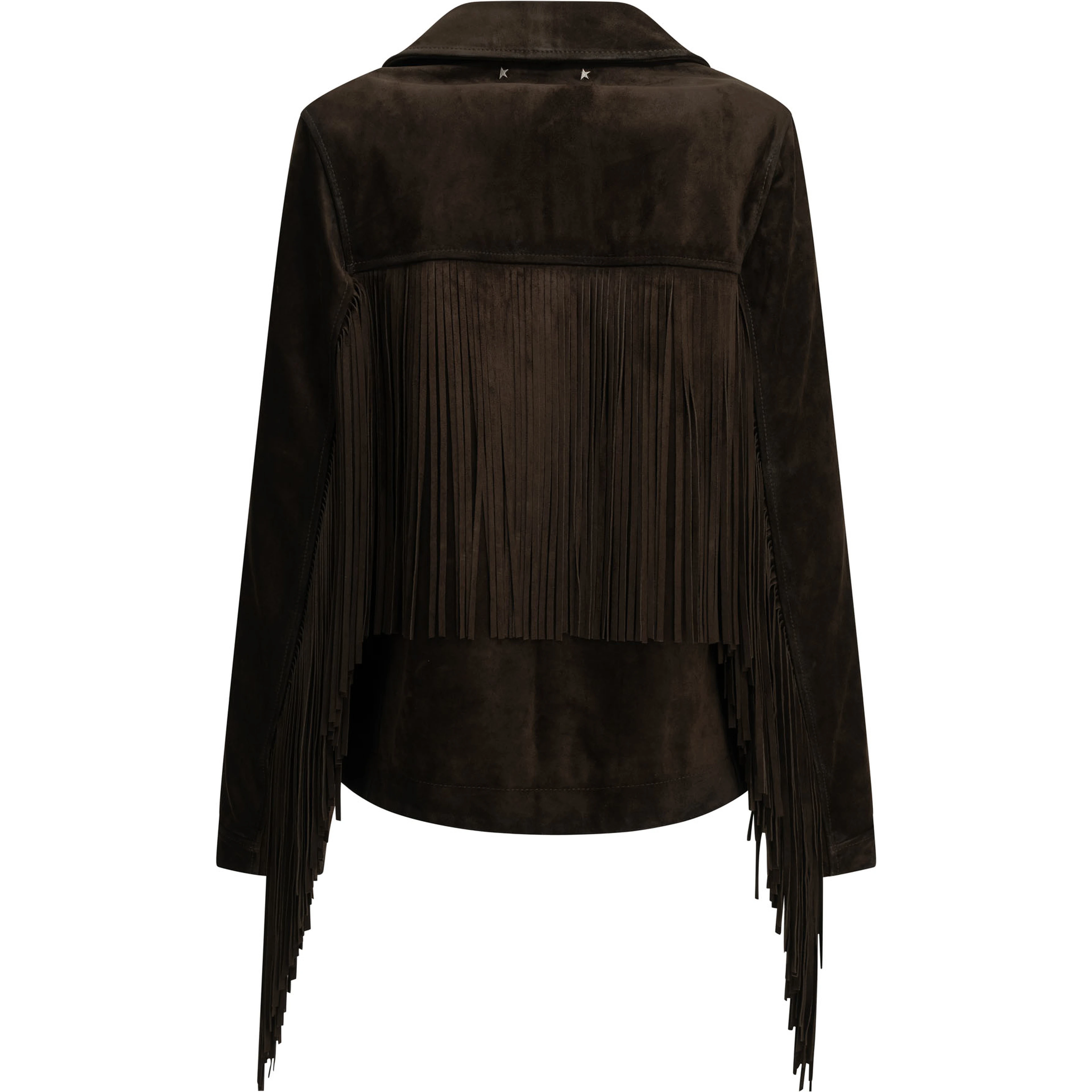 Fringed leather jacket