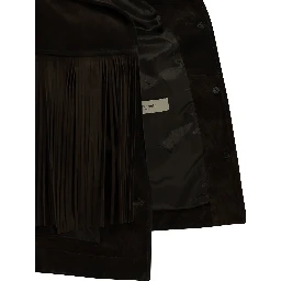 Fringed leather jacket