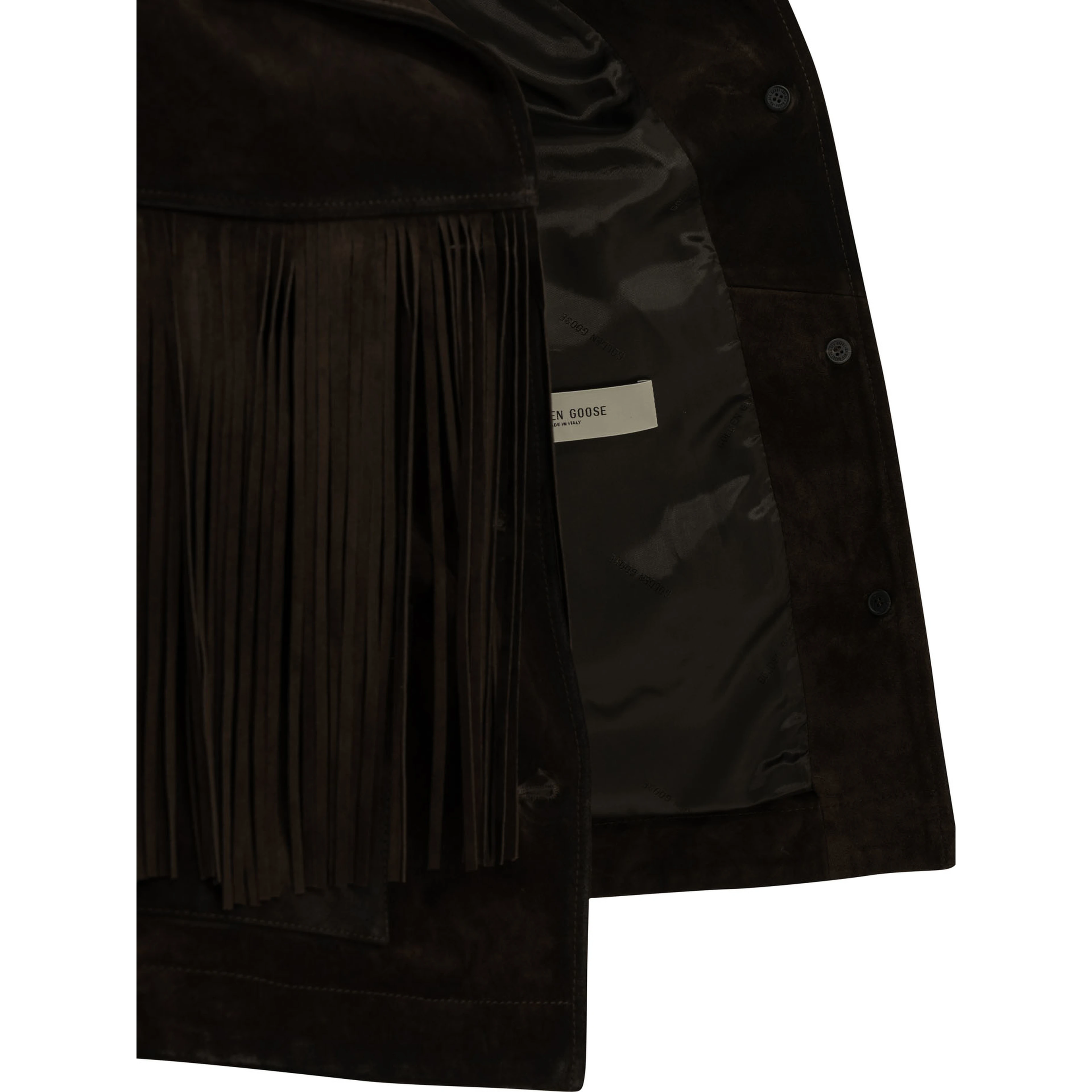 Fringed leather jacket
