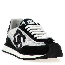Bicolor Calfskin Athletic Sneakers