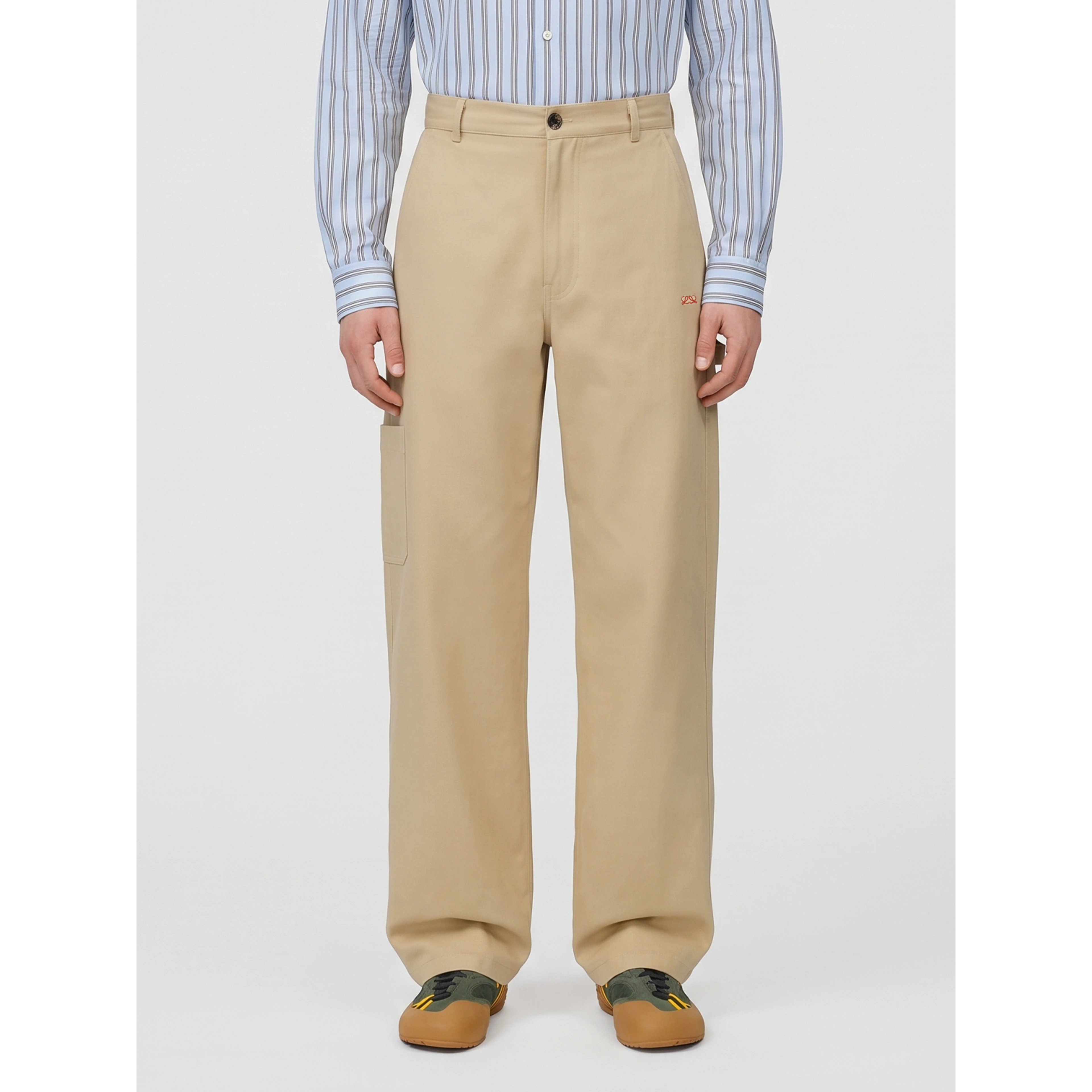 Beige cotton pants