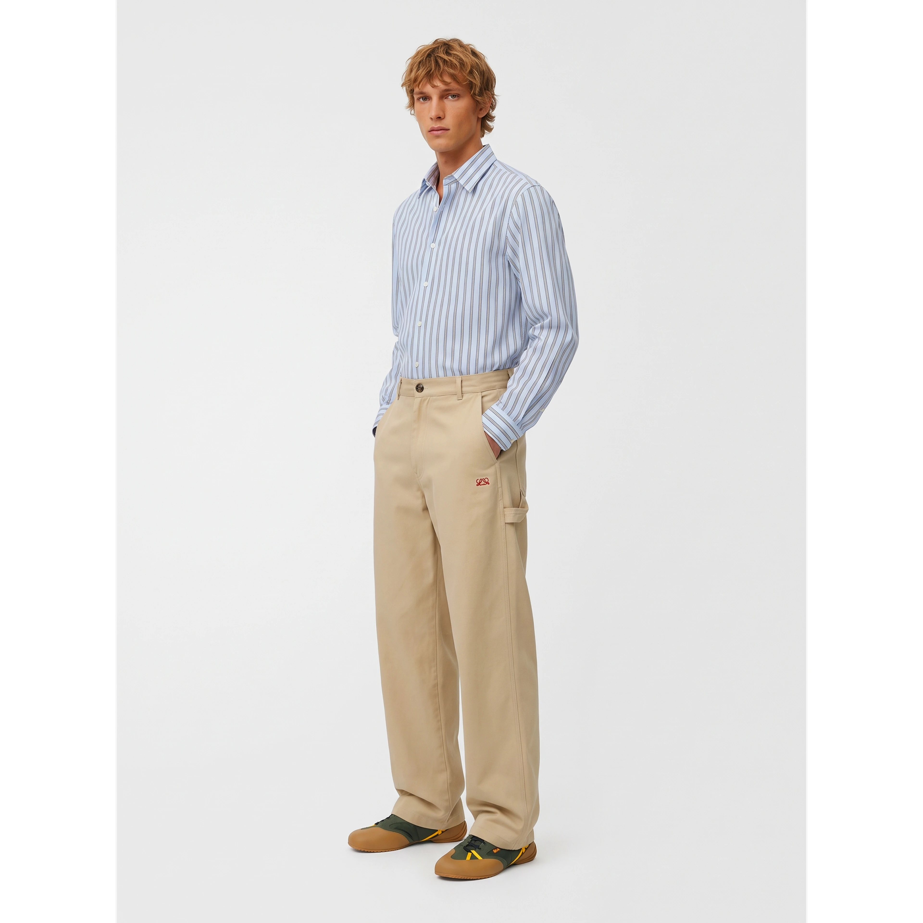 Beige cotton pants
