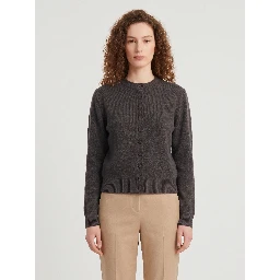 Reversible cashmere sweater with buttons
