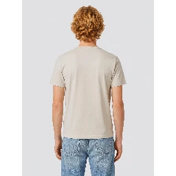 Light beige cotton blend T-shirt