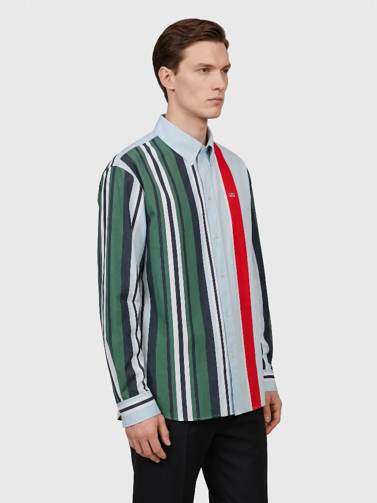 Striped cotton shirt alternative
