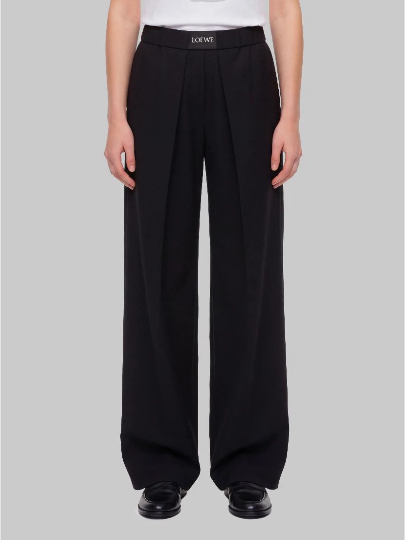 Elasticated wool pants