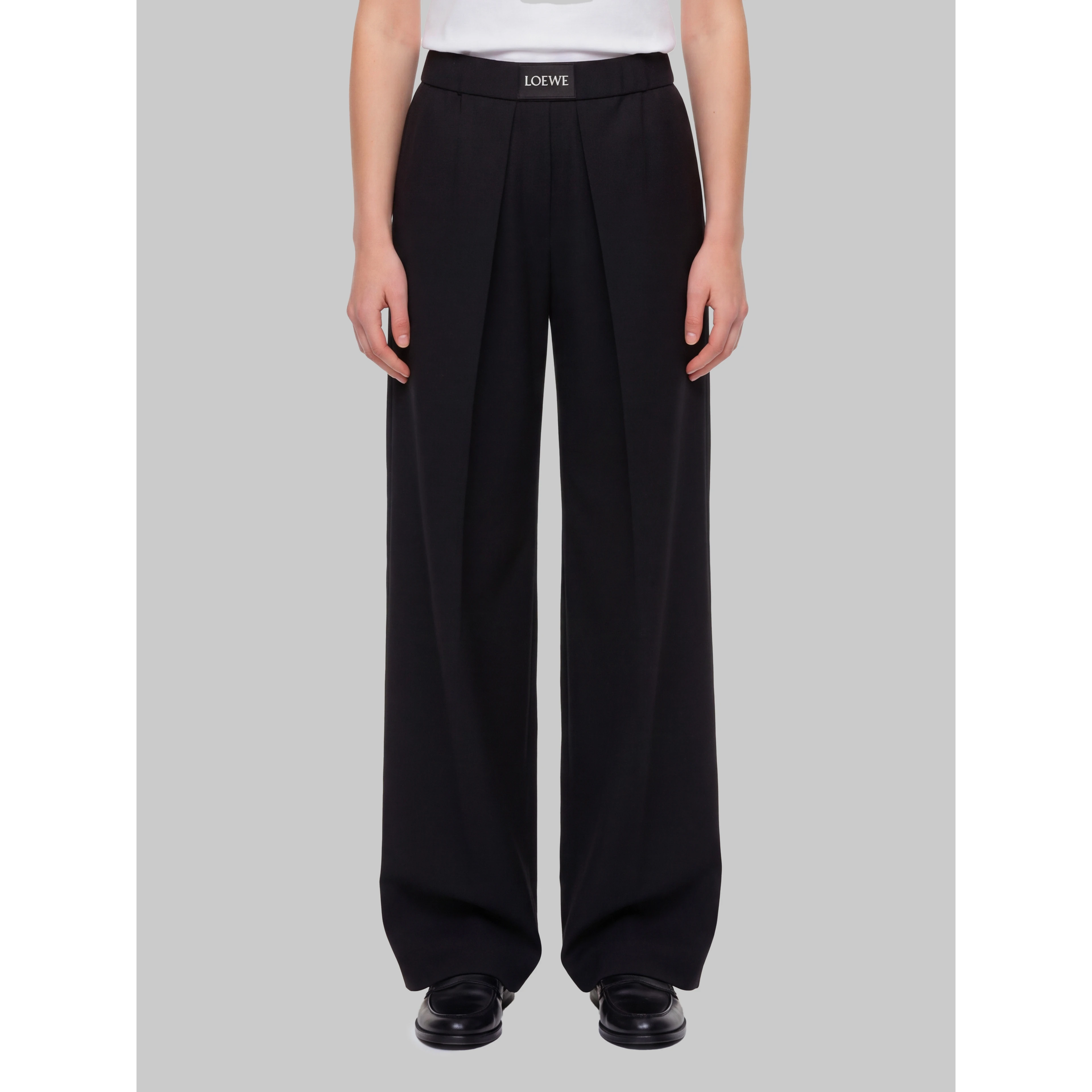 Elasticated wool pants