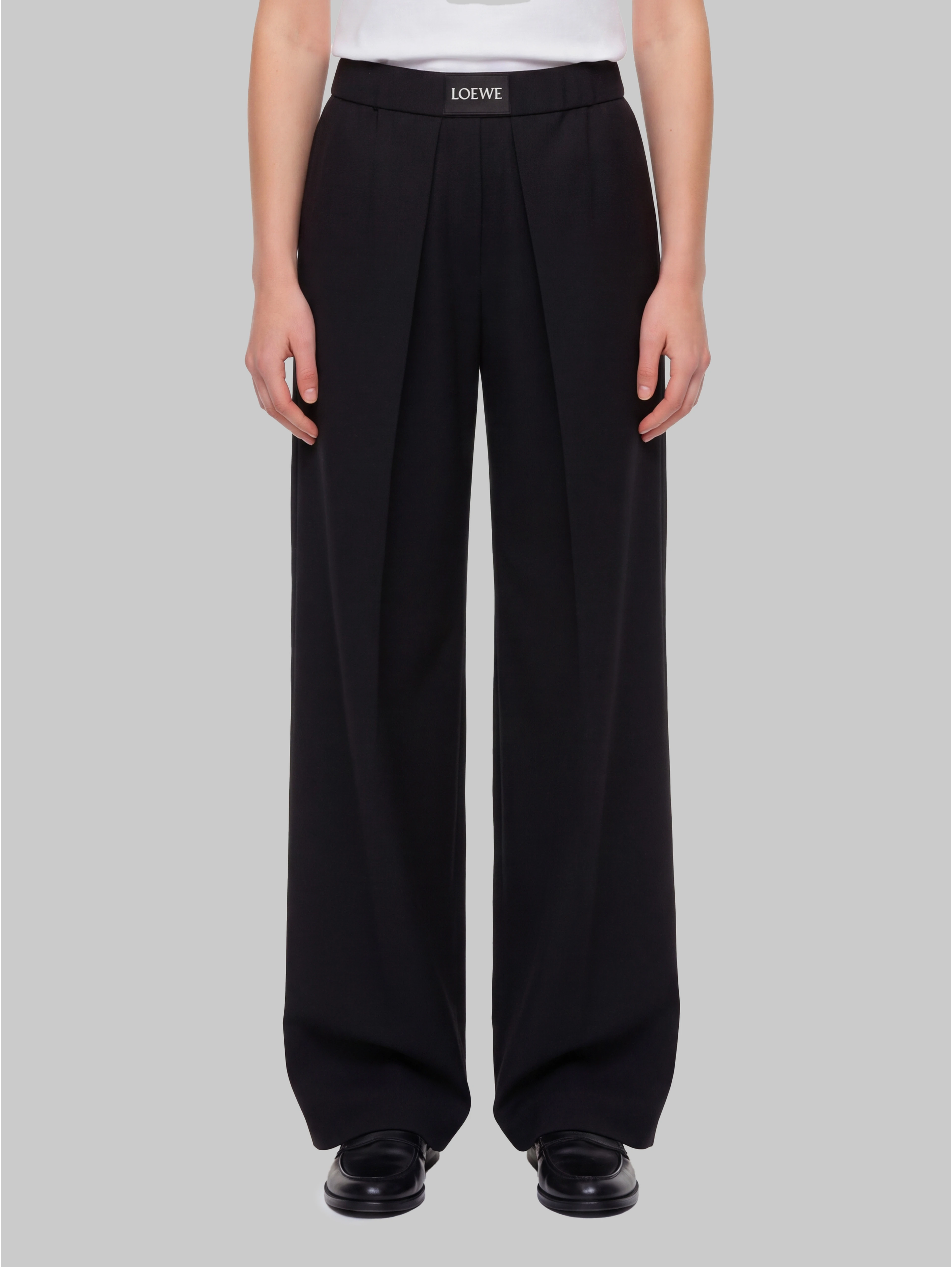 Elasticated wool pants