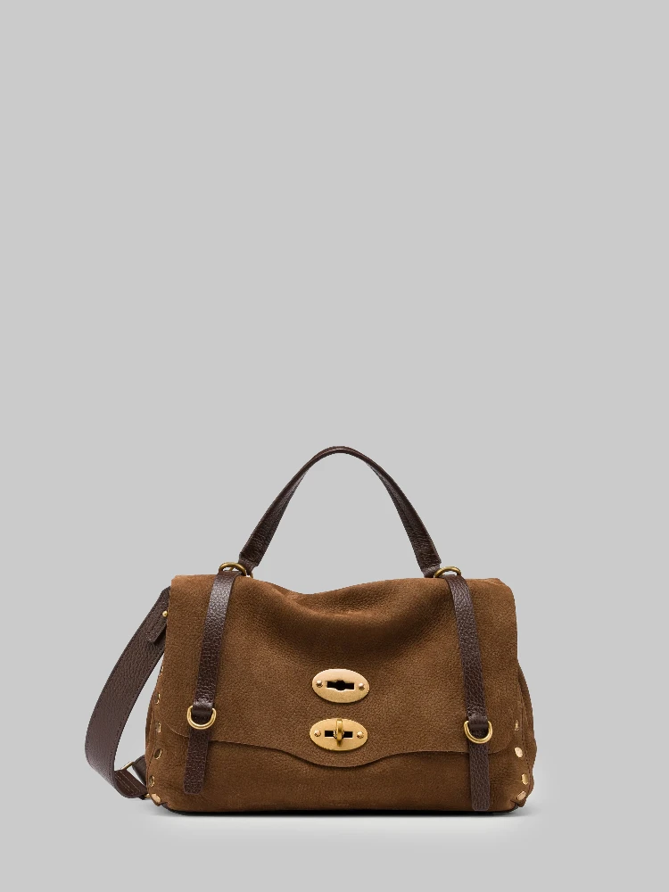 Postina RE bag Jones Nabuk in Brown Tartufo di Norcia