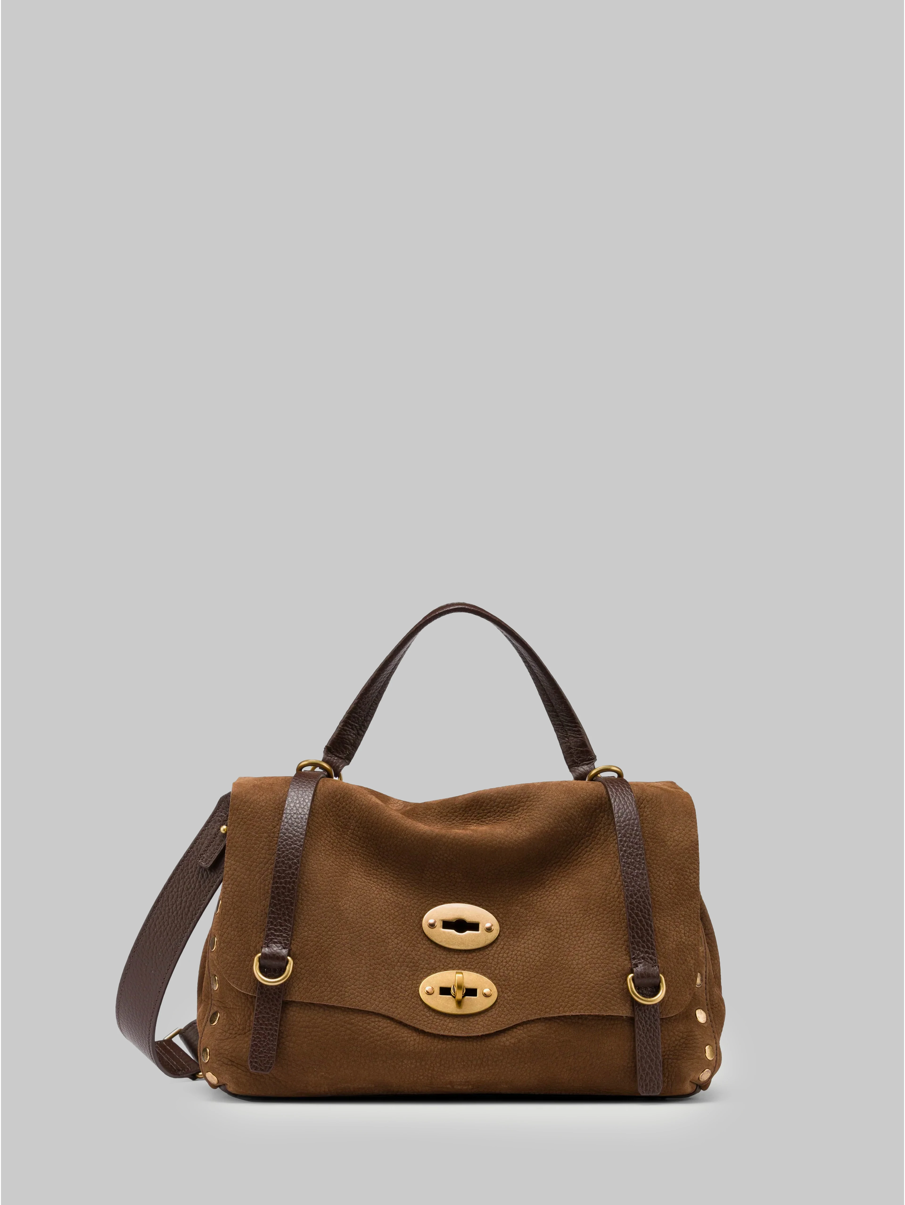 Postina RE bag Jones Nabuk in Brown Tartufo di Norcia