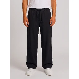 Wool pants with drawstring
