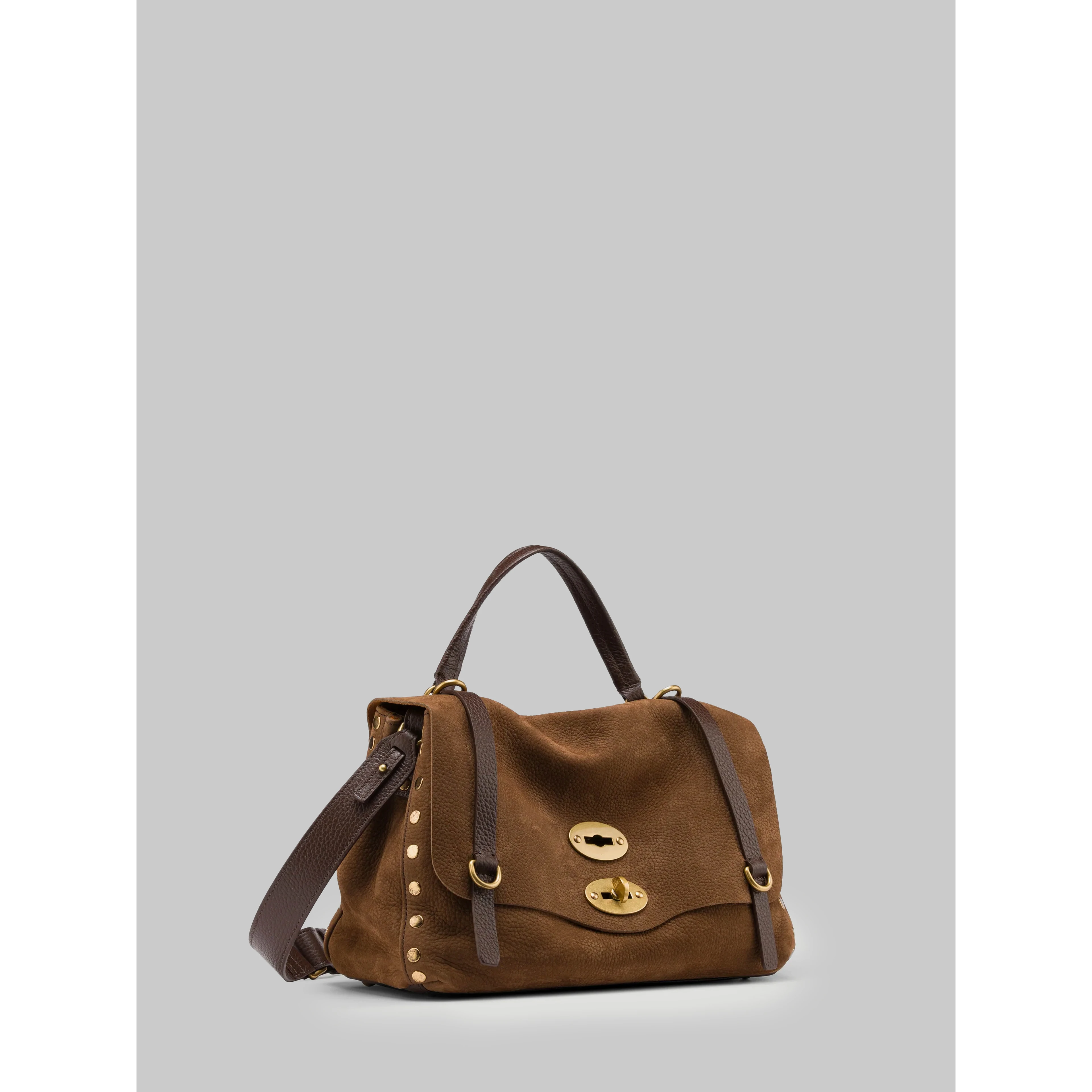 Postina RE bag Jones Nabuk in Brown Tartufo di Norcia