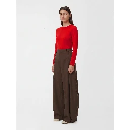 Cotton and silk pants
