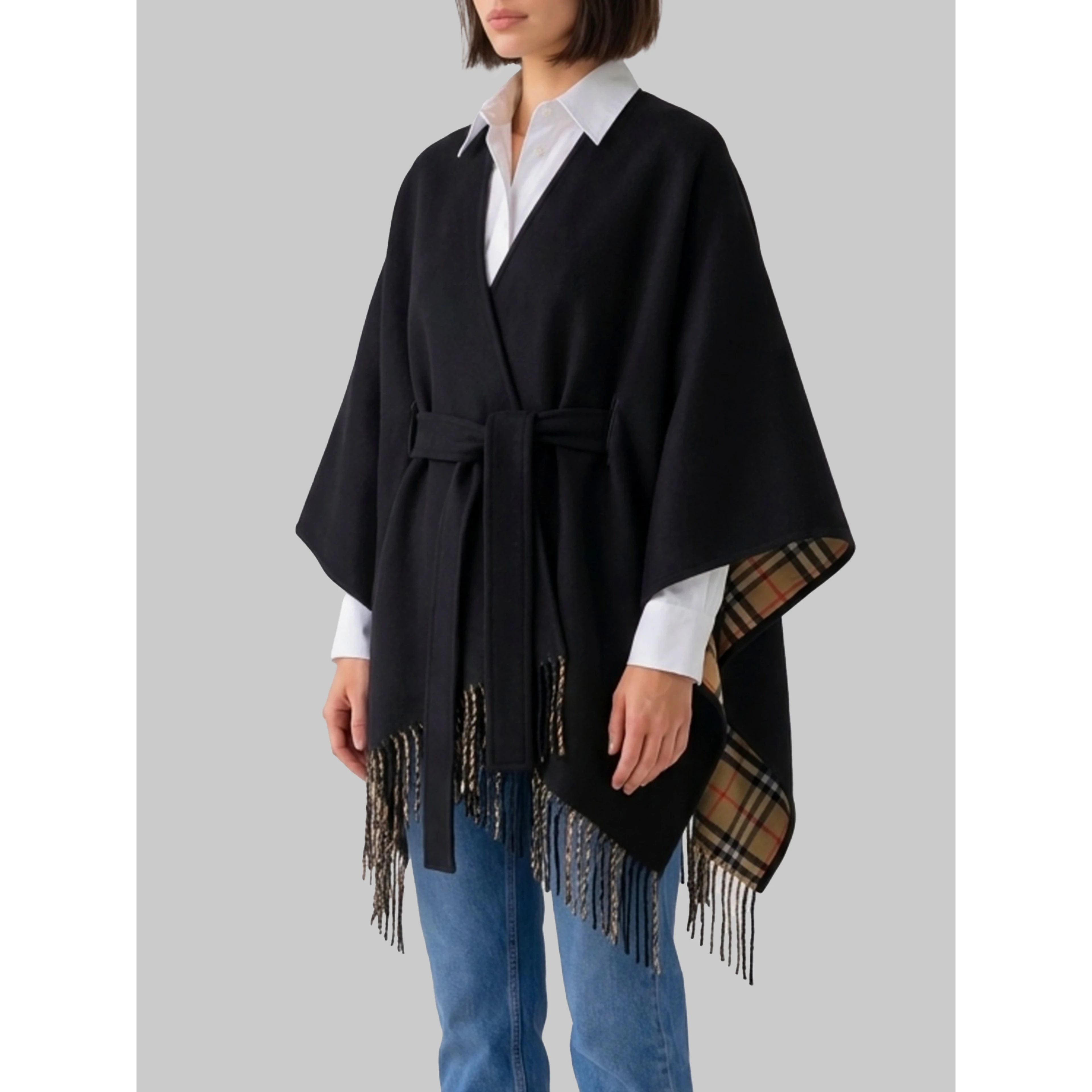 Tay cape with fringe
