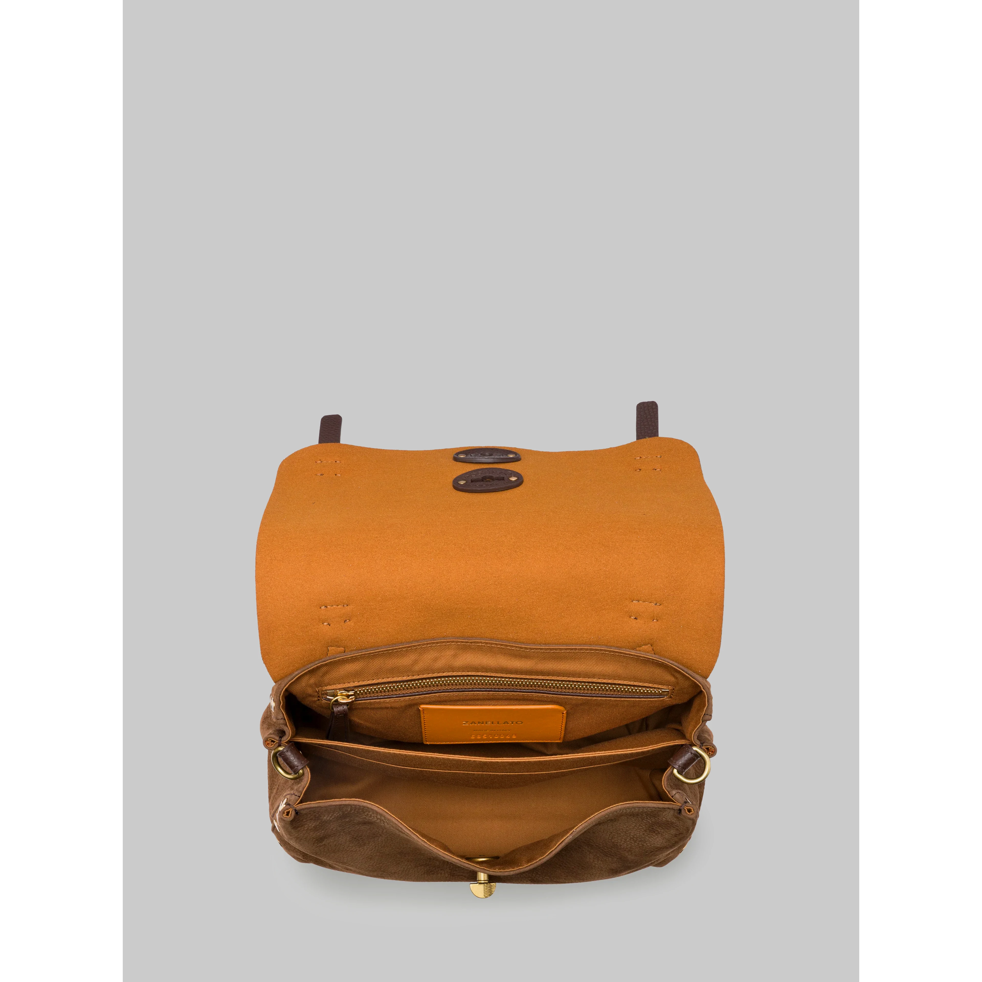 Postina RE bag Jones Nabuk in Brown Tartufo di Norcia