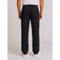 Wool pants with drawstring