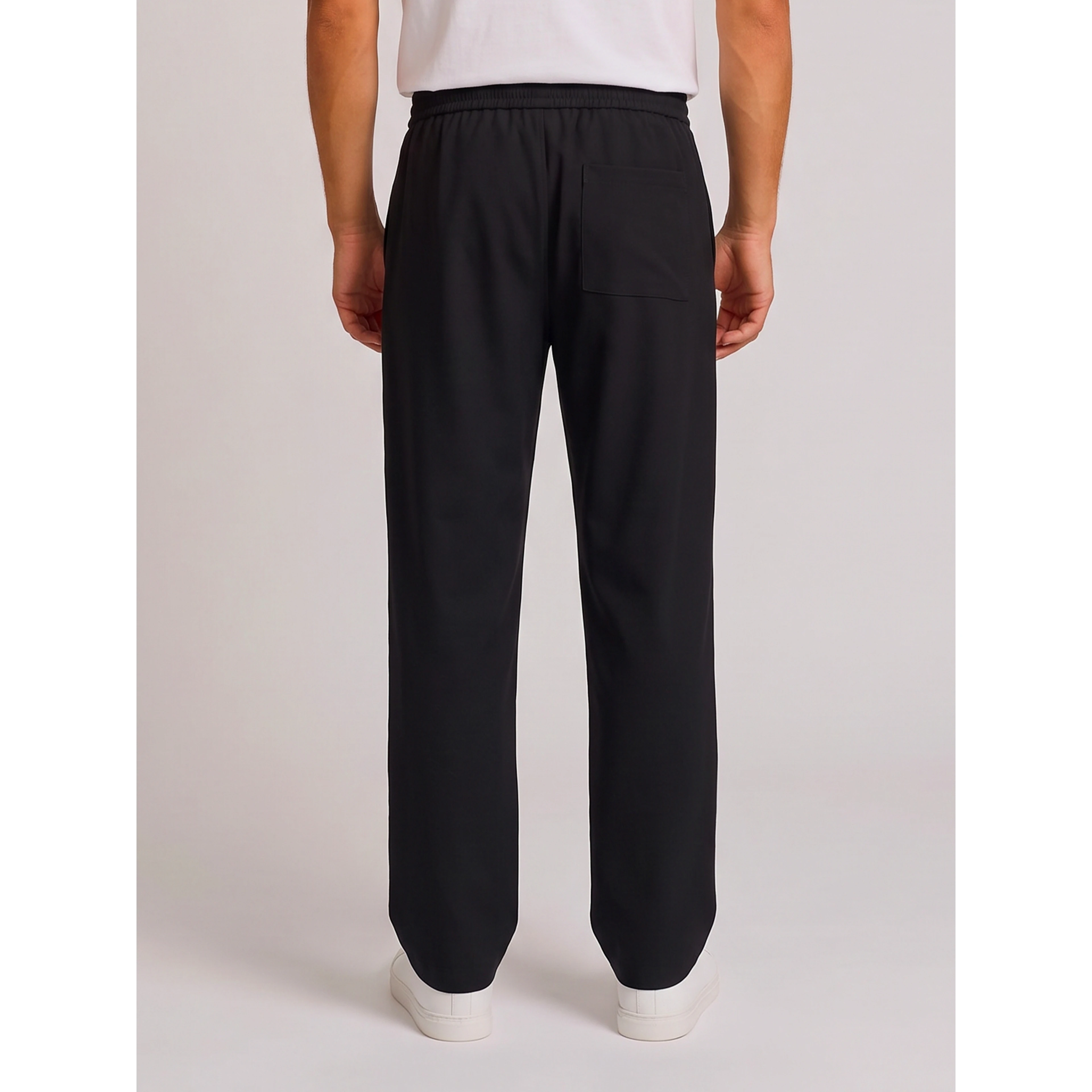 Wool pants with drawstring