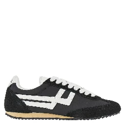 'Racer 77' nylon and suede leather sneakers