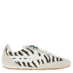 Zebra-striped calf-hair 'Racer 77' sneakers