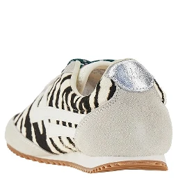 Zebra-striped calf-hair 'Racer 77' sneakers